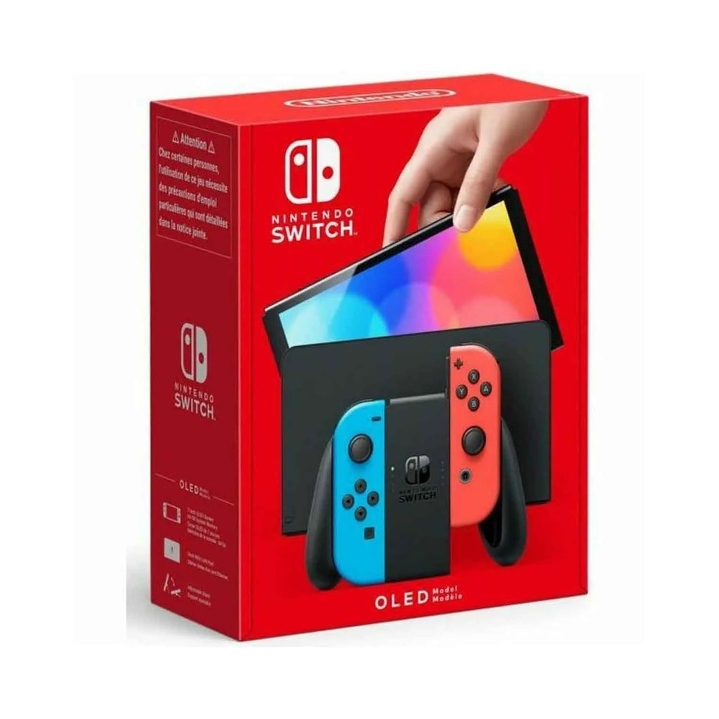 Console Nintendo Switch Nintendo Switch (modèle OLED) avec station d’accueil et manettes Joy-Con blanches