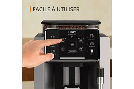 Expresso avec broyeur Krups Sensation EA910E10 Gris