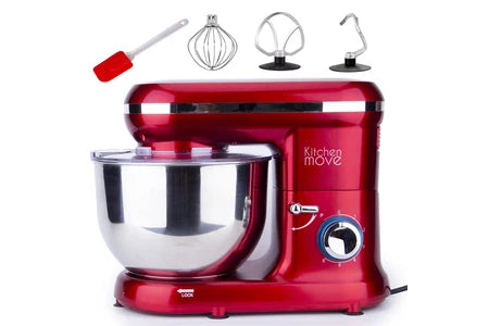 Robot pâtissier Kitchen Move Robot patissier multifonction DALLAS Rouge Acier 1500W