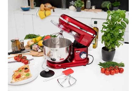 Robot pâtissier Kitchen Move Robot patissier multifonction DALLAS Rouge Acier 1500W
