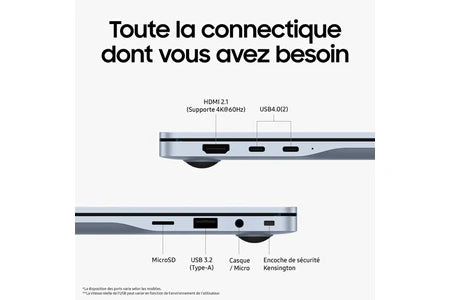 PC portable Samsung Galaxy Book4 Edge 15,6″ Copilot+ Snapdragon® X 16 Go RAM 512 Go SSD Gris glacier