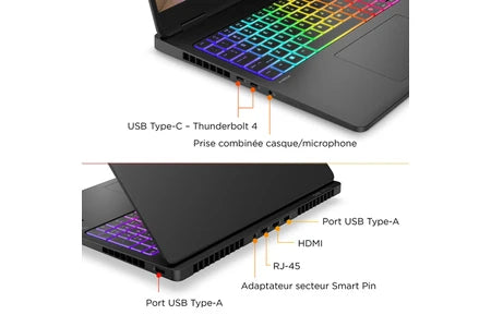 PC portable Hp gaming Omen Max 16-ak0002nf 16″ WQXGA 240 Hz AMD Ryzen™ AI 7 32 Go RAM 1 To SSD Nvidia GeForce RTX 5070 Ti Noir céleste