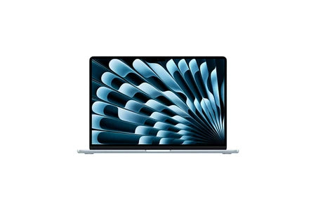 MacBook APPLE MACBOOK AIR 15″ 256 GO SSD 16 GO RAM PUCE M4 CPU 10 CŒURS GPU 10 CŒURS BLEU CIEL