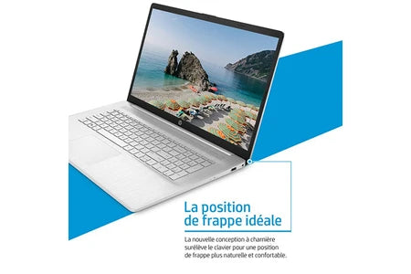 PC portable Hp 17-cp2007nf 17,3″ AMD Ryzen™ 5 16 Go RAM 512 Go SSD Argent Naturel