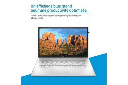 PC portable Hp 17-cp2007nf 17,3″ AMD Ryzen™ 5 16 Go RAM 512 Go SSD Argent Naturel