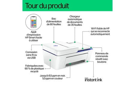Imprimante multifonction Hp DeskJet 4230e Tout-en-un  » ELIGIBLE INSTANT INK »