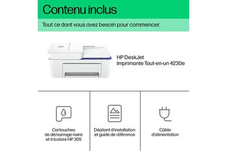 Imprimante multifonction Hp DeskJet 4230e Tout-en-un  » ELIGIBLE INSTANT INK »
