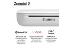 Imprimante photo Canon Kit Zoemini 2 Edition Zootopie 2 – Blanc + 10 recharges + Housse Zootopie 2 + Stickers