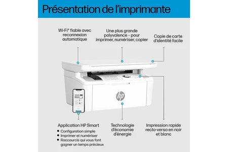 Imprimante multifonction Hp LaserJet M140w Laser noir et blanc Copie Scan