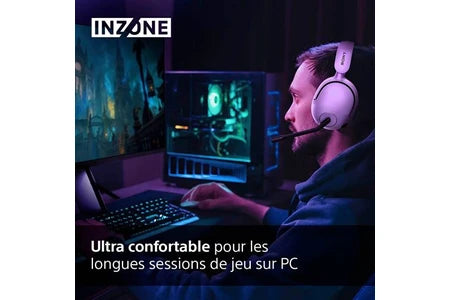 Casque pour console Sony Casque gaming sans fil INZONE H5- 360 spatial sound for gaming – blanc