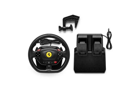 Volant gaming Thrustmaster Volant gaming Ferrari 296 GTB + Pédalier T98-P Noir pour PS4 PS5 et PC