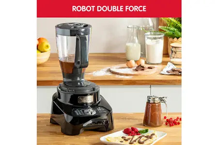 Robot multifonction Moulinex DoubleForce 1000 W avec Blender, 8 accessoires FP821811