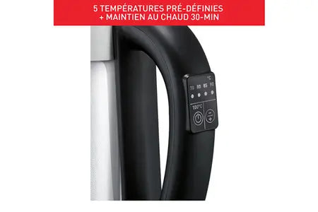 Bouilloire Tefal 2 en 1 Sans Fil Fonction Théière, TEMPÉRATURE RÉGLABLE 1.7L BJ750D10